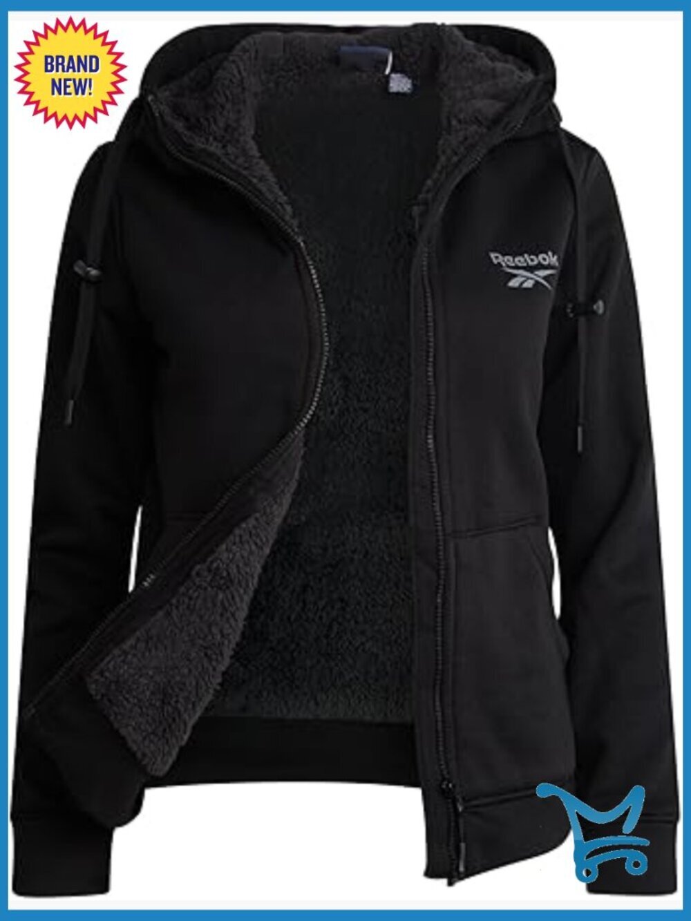 Womens Fleece Jacket - Sherpa Lined Zip Up Hoodie Lightweight Winter Coats